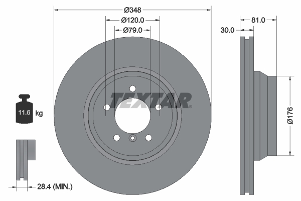 Brake Disc - 92122905 TEXTAR
