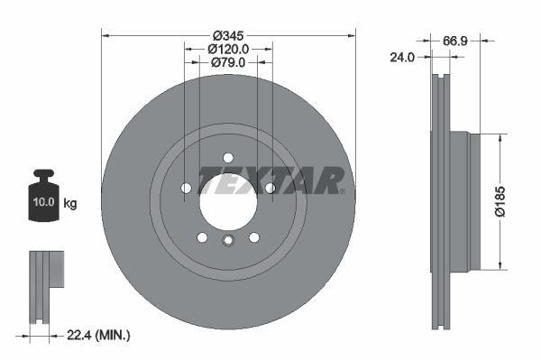Brake Disc - 92123203 TEXTAR