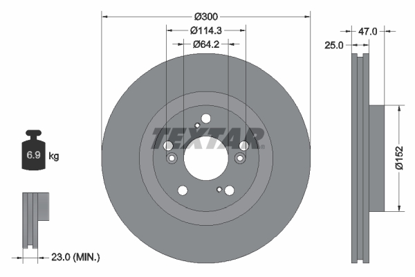 Brake Disc - 92125000 TEXTAR