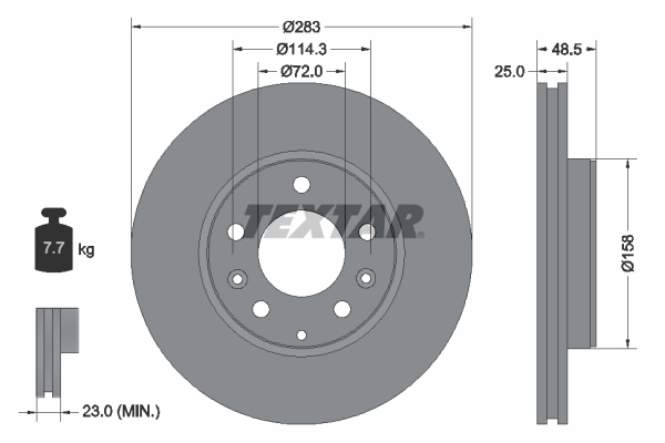 Brake Disc - 92125503 TEXTAR