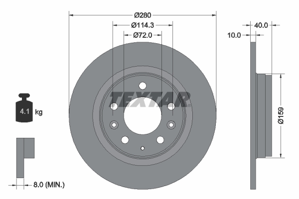 Brake Disc - 92125603 TEXTAR