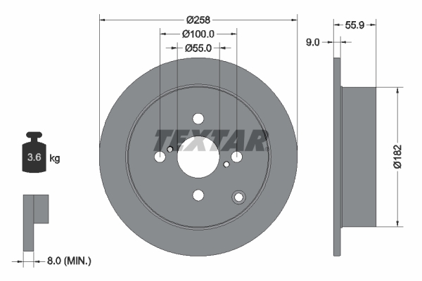 Brake Disc - 92126103 TEXTAR
