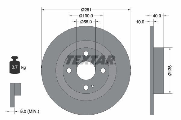 Brake Disc - 92130200 TEXTAR