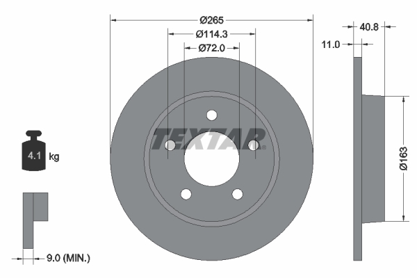 Bremsscheibe - 92130500 TEXTAR