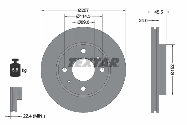 Brake Disc - 92130800 TEXTAR