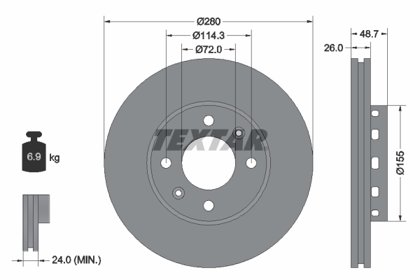Brake Disc - 92131700 TEXTAR