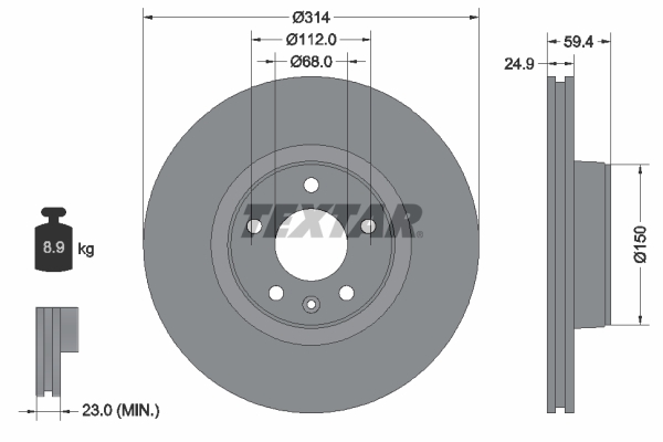Brake Disc - 92132205 TEXTAR