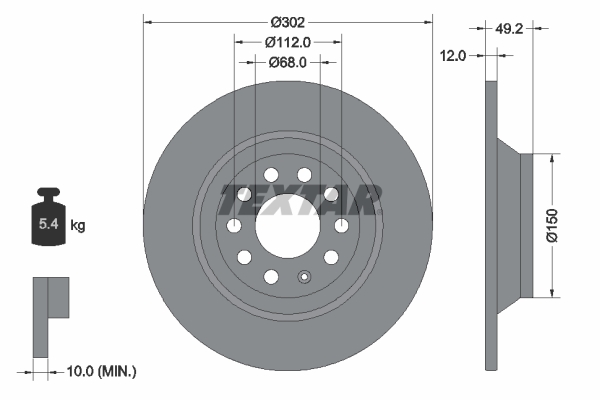 Brake Disc - 92132503 TEXTAR