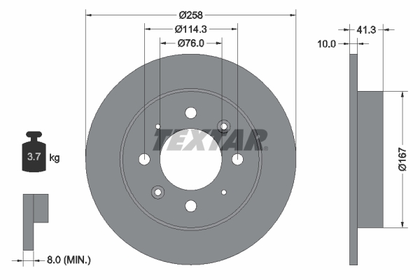 Brake Disc - 92134303 TEXTAR