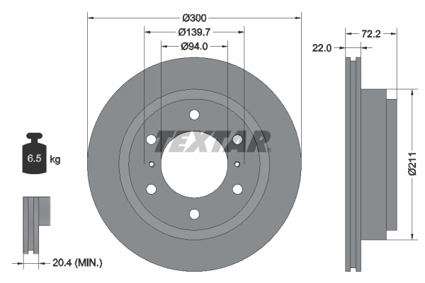 Brake Disc - 92135103 TEXTAR