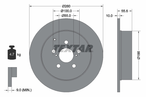 Brake Disc - 92135703 TEXTAR