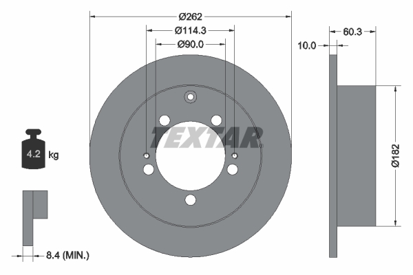 Bremsscheibe - 92136103 TEXTAR