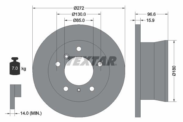Brake Disc - 92137603 TEXTAR