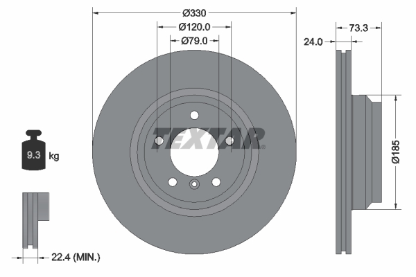 Brake Disc - 92137805 TEXTAR