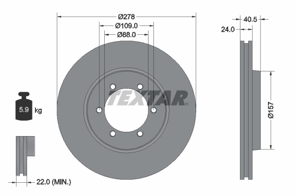Brake Disc - 92138400 TEXTAR
