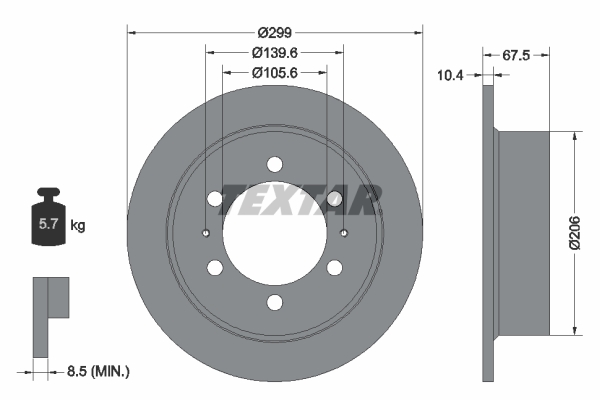Brake Disc - 92138500 TEXTAR