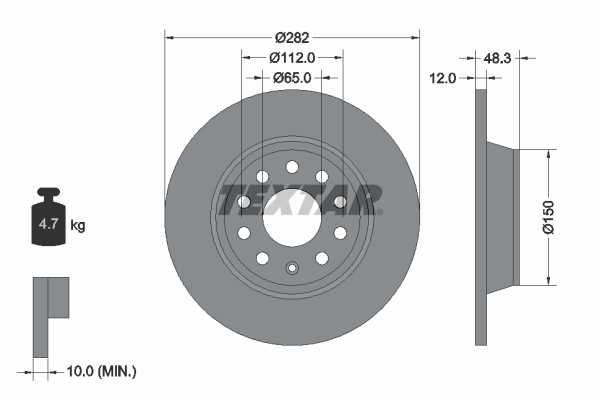 Brake Disc - 92140803 TEXTAR