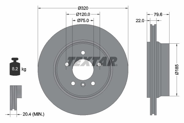 Brake Disc - 92141603 TEXTAR