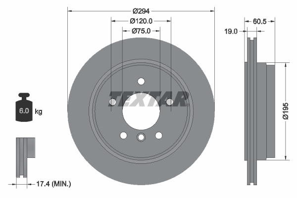 Brake Disc - 92141703 TEXTAR
