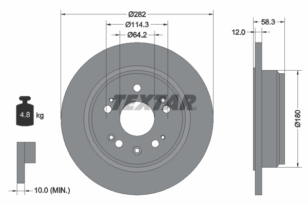 Brake Disc - 92144500 TEXTAR