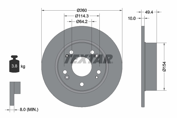 Brake Disc - 92144603 TEXTAR