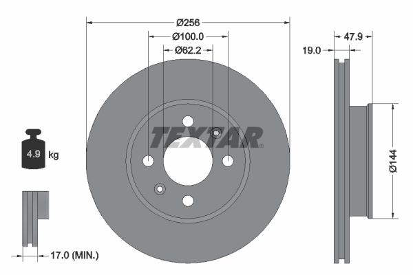 Brake Disc - 92144700 TEXTAR