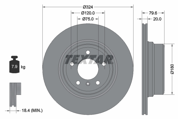 Brake Disc - 92146303 TEXTAR