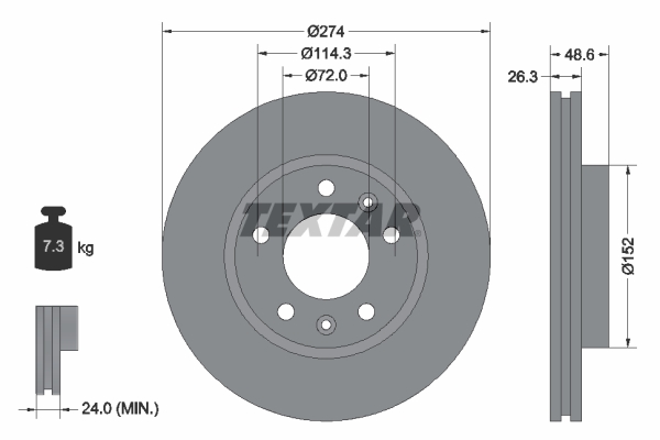 Brake Disc - 92146900 TEXTAR