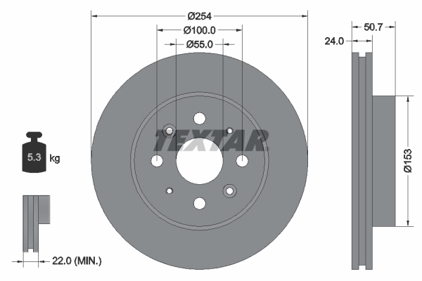 Brake Disc - 92147000 TEXTAR
