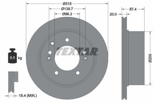 Brake Disc - 92147400 TEXTAR