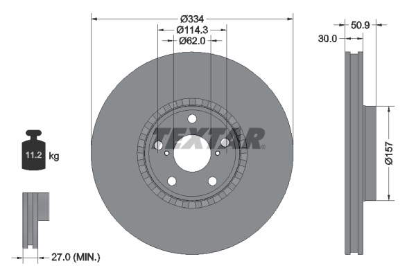 Brake Disc - 92147803 TEXTAR