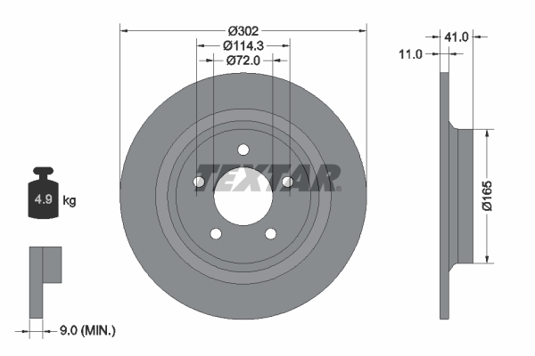 Brake Disc - 92148200 TEXTAR