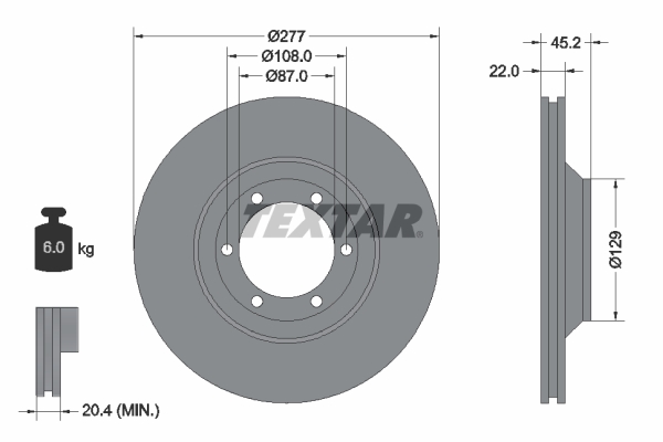 Brake Disc - 92149400 TEXTAR