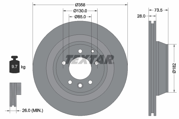 Brake Disc - 92151403 TEXTAR