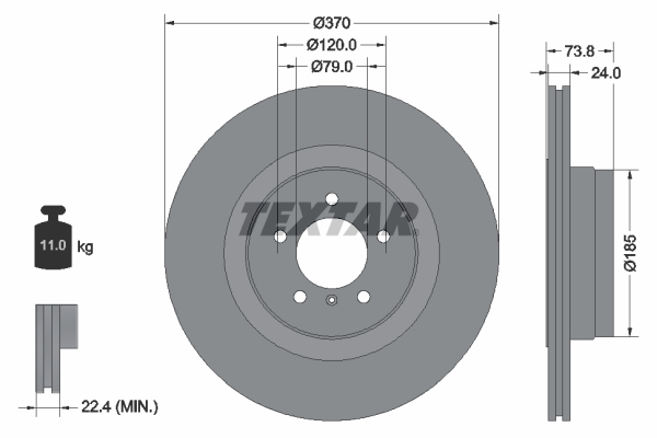 Brake Disc - 92155203 TEXTAR