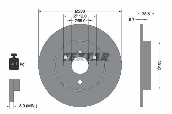 Brake Disc - 92155503 TEXTAR