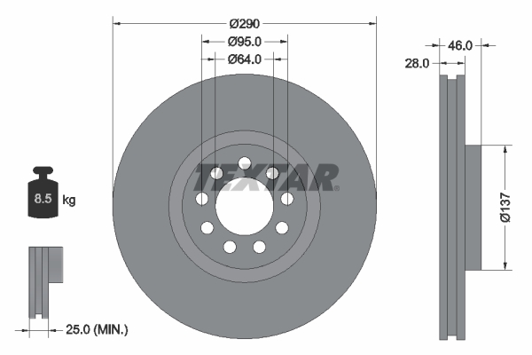 Brake Disc - 92155700 TEXTAR
