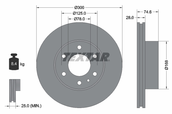 Brake Disc - 92155900 TEXTAR