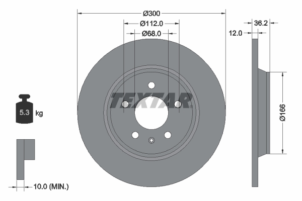 Brake Disc - 92160103 TEXTAR