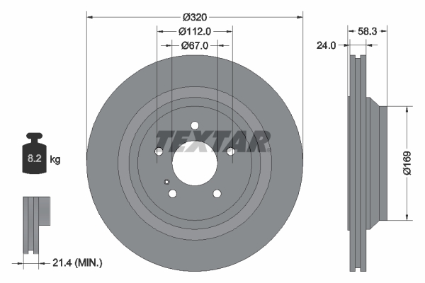Brake Disc - 92160705 TEXTAR