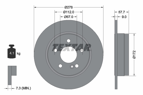 Brake Disc - 92163103 TEXTAR