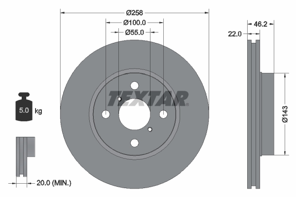 Brake Disc - 92164203 TEXTAR