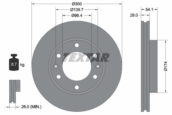 Brake Disc - 92164500 TEXTAR