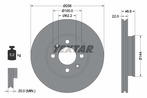 Brake Disc - 92164703 TEXTAR