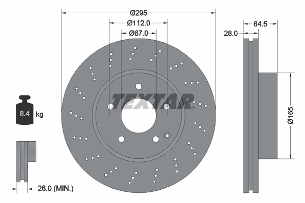 Brake Disc - 92165005 TEXTAR