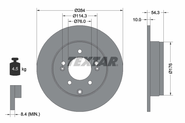 Brake Disc - 92166600 TEXTAR