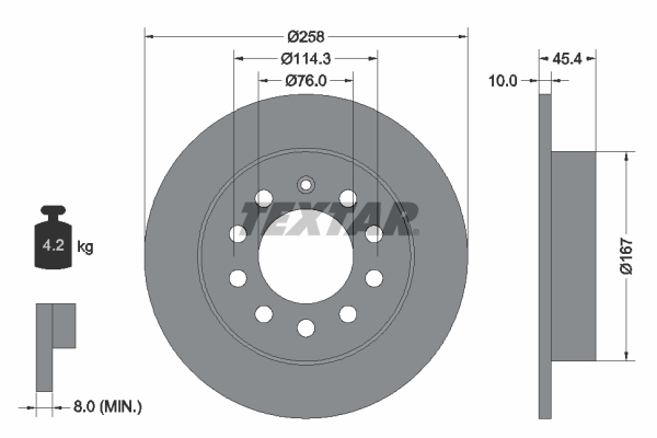 Brake Disc - 92166700 TEXTAR
