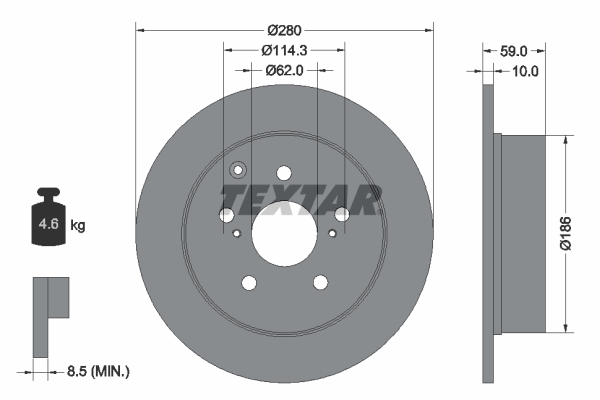 Brake Disc - 92168103 TEXTAR