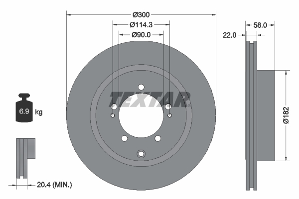 Brake Disc - 92170603 TEXTAR