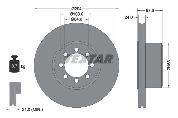 Brake Disc - 92171700 TEXTAR